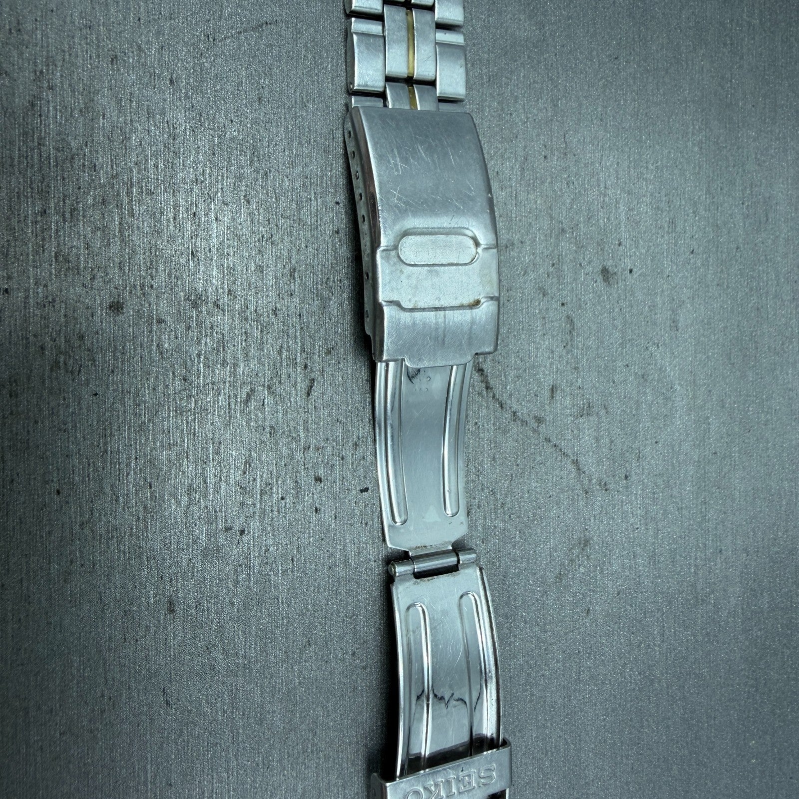 Seiko Bracelet 20mm Stainless Steel Two Tone 4859-G Vintage READ!!! Japan14