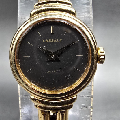 Seiko Lassale Watch Women 14mm Brown Dial Gold Tone Round 1E50-0149 New Battery1