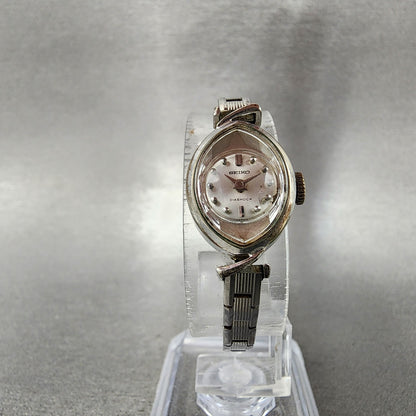 Seiko Watch Women 15mm silver Dial Silver Tone Oval 10-8160 Manual