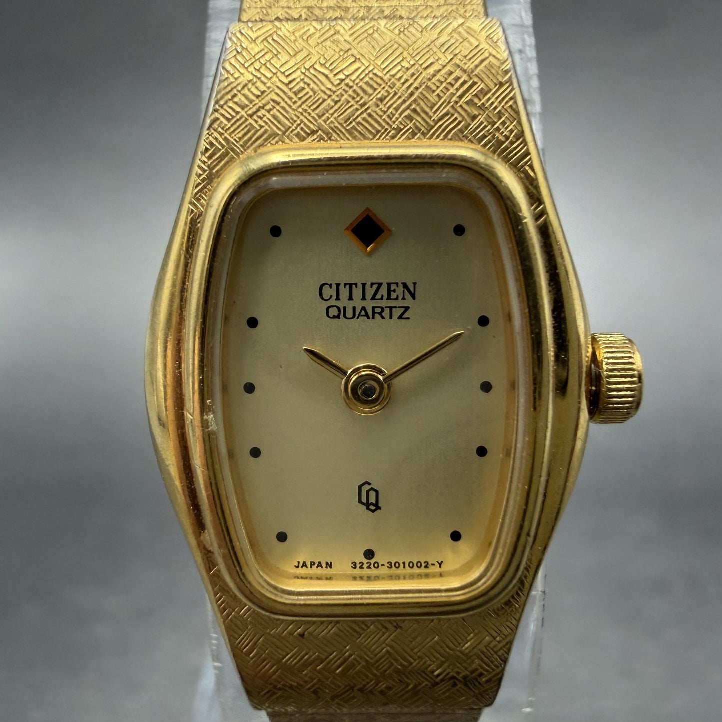 Citizen CQ Watch Women 17mm Champagne Dial Gold Tone 3220-324099 New Battery1