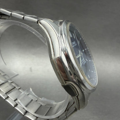 Casio Wave Ceptor Watch Men 42mm Blue Dial Steel Solar Analog Digital Works KLPT3