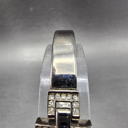Citizen Eco-Drive Watch Women 14mm Black Dial Silver Gemmed G620-S028841 Works J4