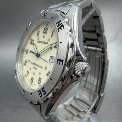 Seiko Alba field Gear Watch Men 40mm Luminous Dial Steel Date V732-0R30 PARTS3