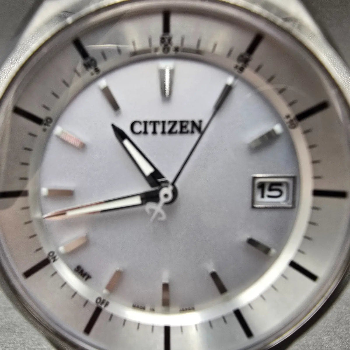 Citizen Attesa Watch Men 41mm White Dial Titanium Date Round H128-R006860 Works1