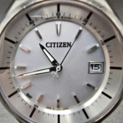Citizen Attesa Watch Men 41mm White Dial Titanium Date Round H128-R006860 Works1