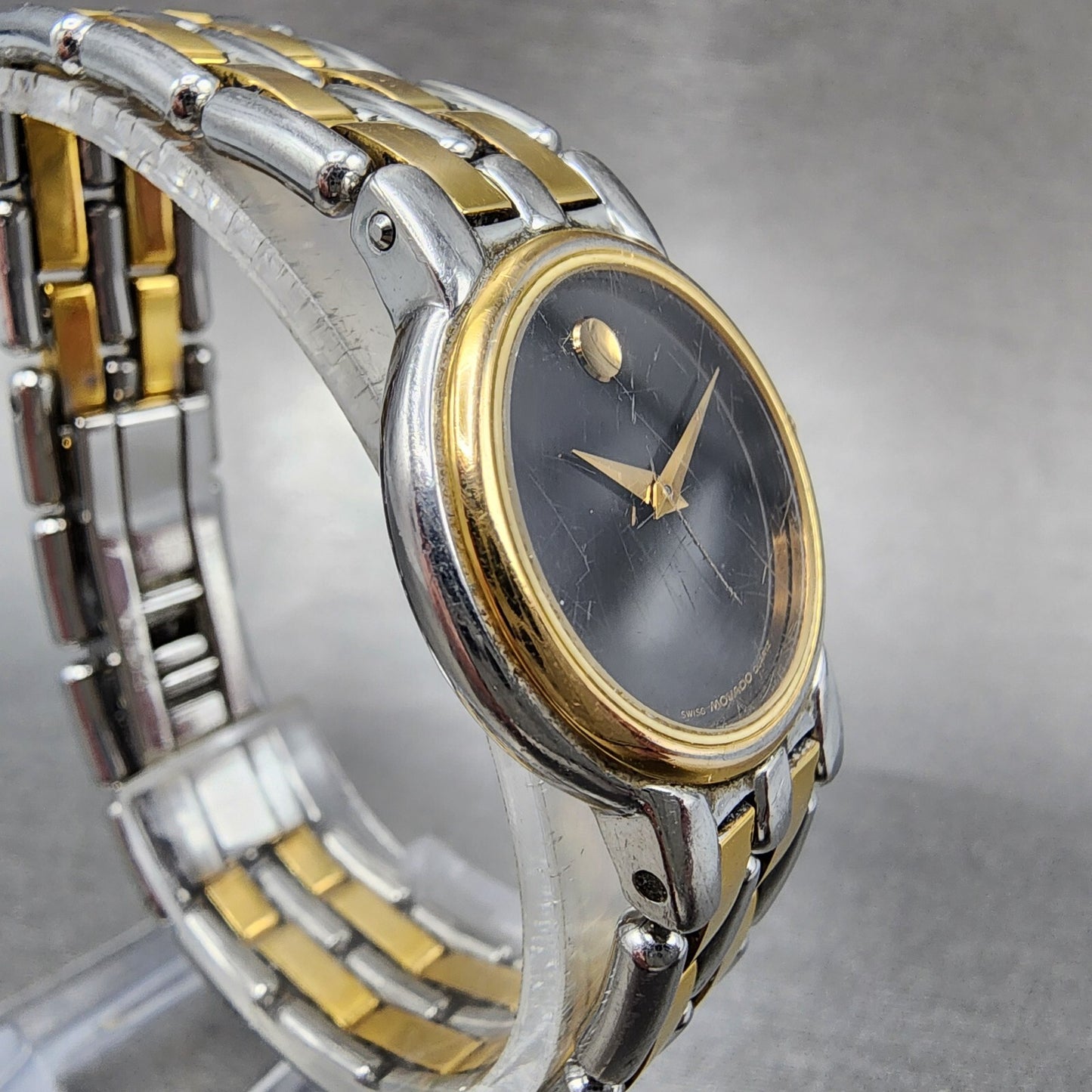 Movado Museum Watch Women 24mm Black Dial Two Tone 81.25.825C PARTS4