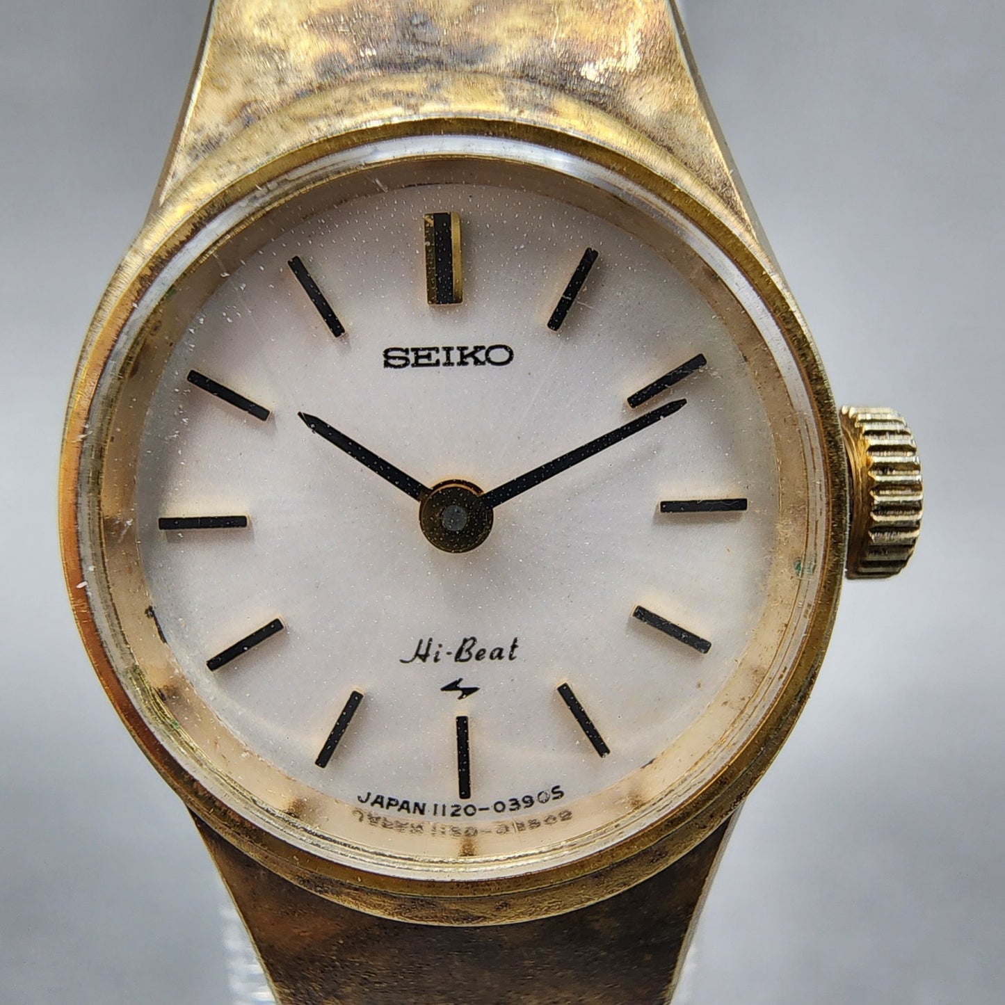 Seiko Watch Women 19mm White Dial Gold Tone Manual Round 11200120 Runs1