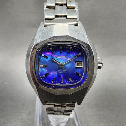 Orient Minimatic Watch Women 26mm Purple Dial Steel Date Automatic PARTS0