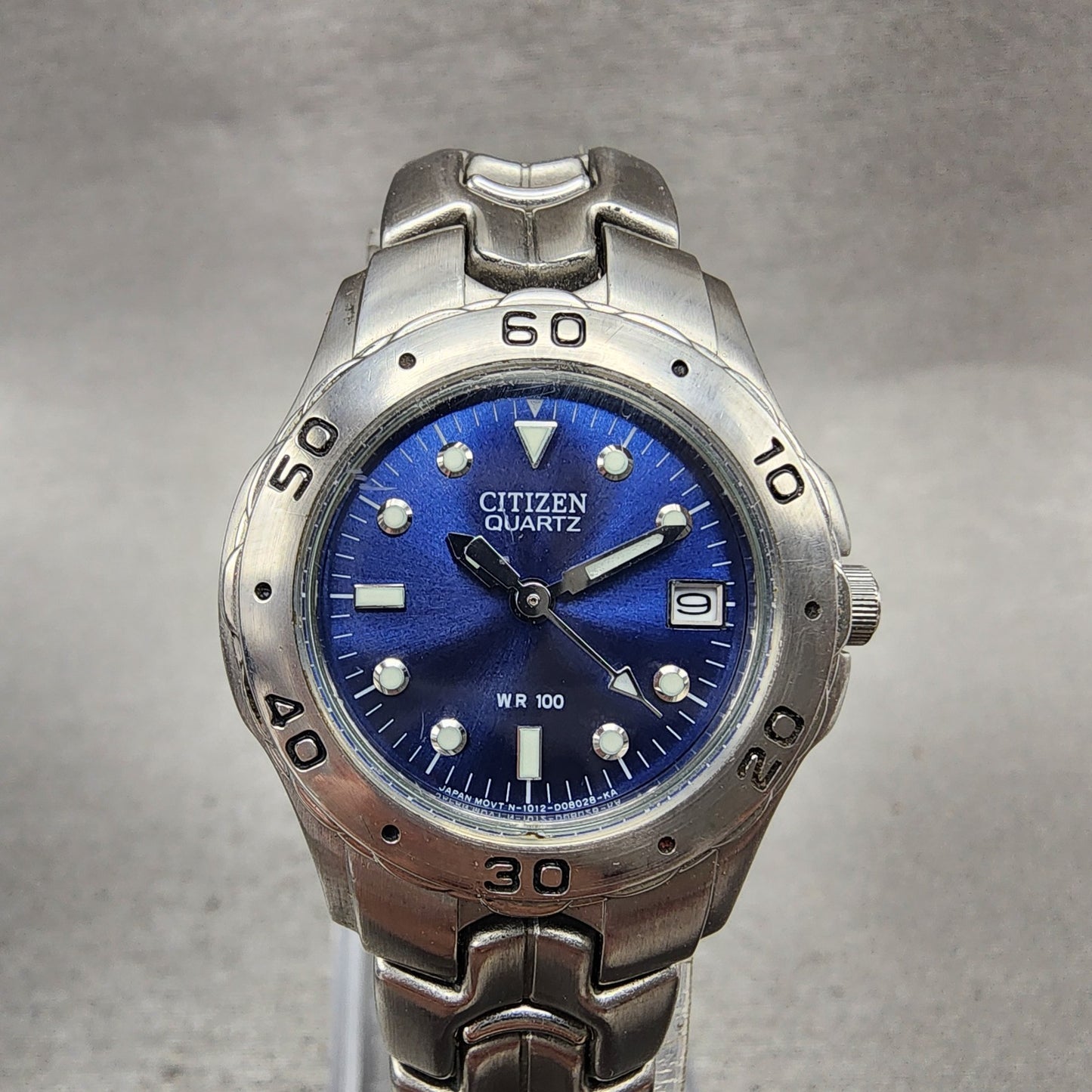Citizen Dive Watch Women 26mm Blue Dial Silver Tone Date 1012S92316 New Battery0