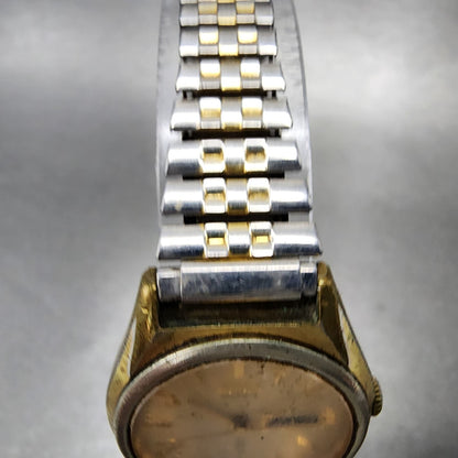 VTG Seiko Watch Women 26mm Cream Dial Gold Tone Daydate Round 26230100 New Batt4