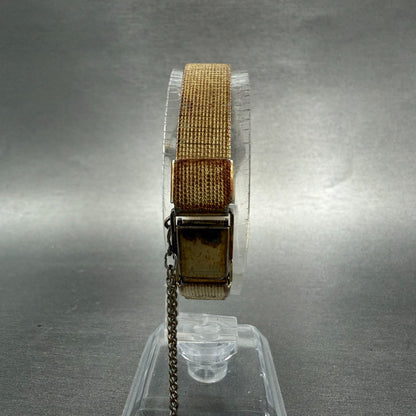 Seiko Watch Women 22mm Champagne Dial Gold Tone Octagon 16-5890 New Battery VTG7