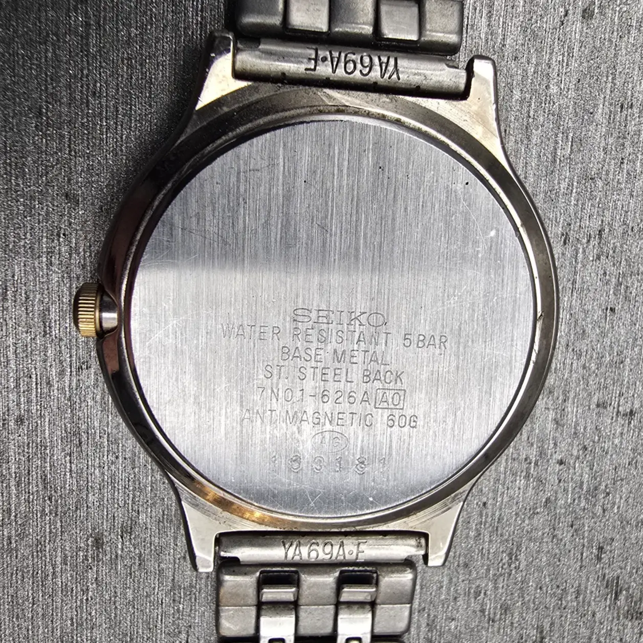Seiko Avenue Watch Men 32mm Silver Dial Two Tone Round 7N01-626A New Battery VTG10