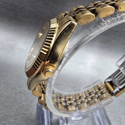 Citizen CQ Watch Women 25mm MOP Dial Gold Tone Daydate 1012-R15101 New Battery 62