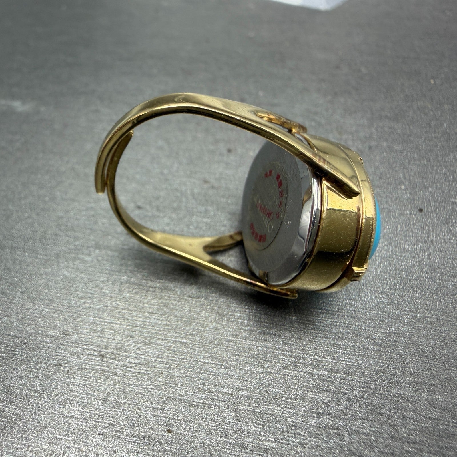 Orient Ring Watch Women 17mm Gold Dial Gold Blue Stone Hideaway A054A1-30 PARTS7