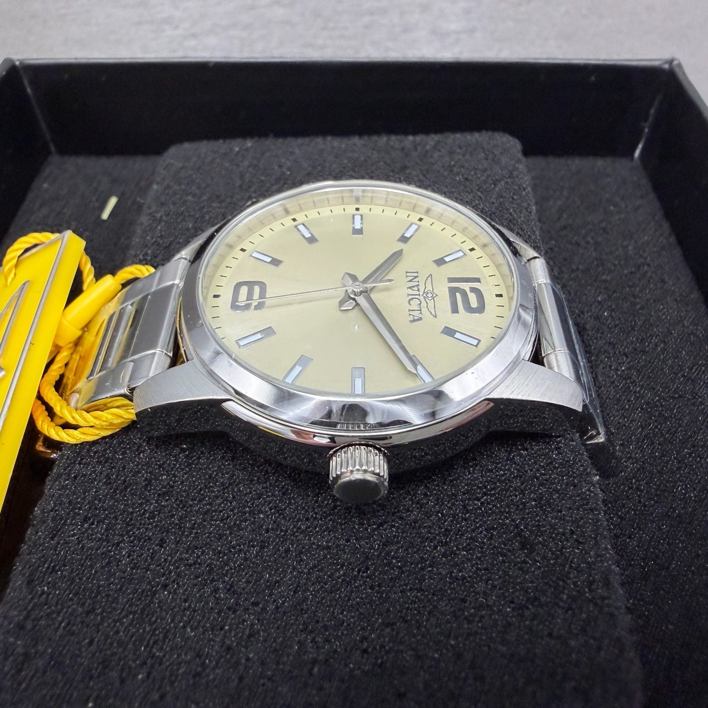 Invicta Celestial Watch Women 36mm Cream Dial Silver Round Bracelet 484985