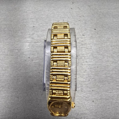 Seiko Watch Women 12mm Gold Dial Gold Tone Oval 1E20-5179 New Battery Vintage4