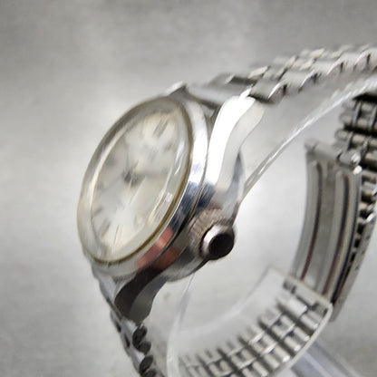 Seiko Matic Lady watch Women 22mm Silver Dial Silver Tone Date 25170200 PARTS3