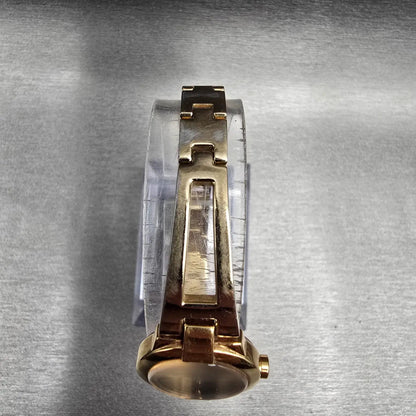 Seiko Watch Women 20mm Black Dial Gold Round Bangle 1N00-0GM0 New Battery5