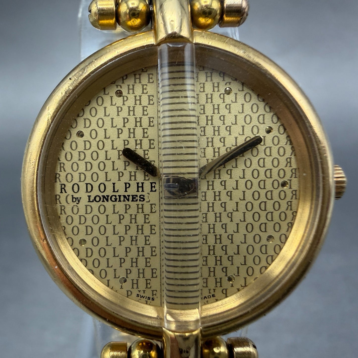 Longines Rodolphe Watch Women 24mm Gold Dial Gold Tone Round New Battery VTG1