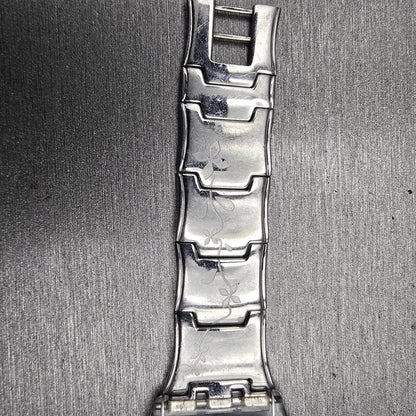 Swatch Skin CLIMBER FLOWERY Watch Women Silver Dial Clear Case SFK300G New Batt11