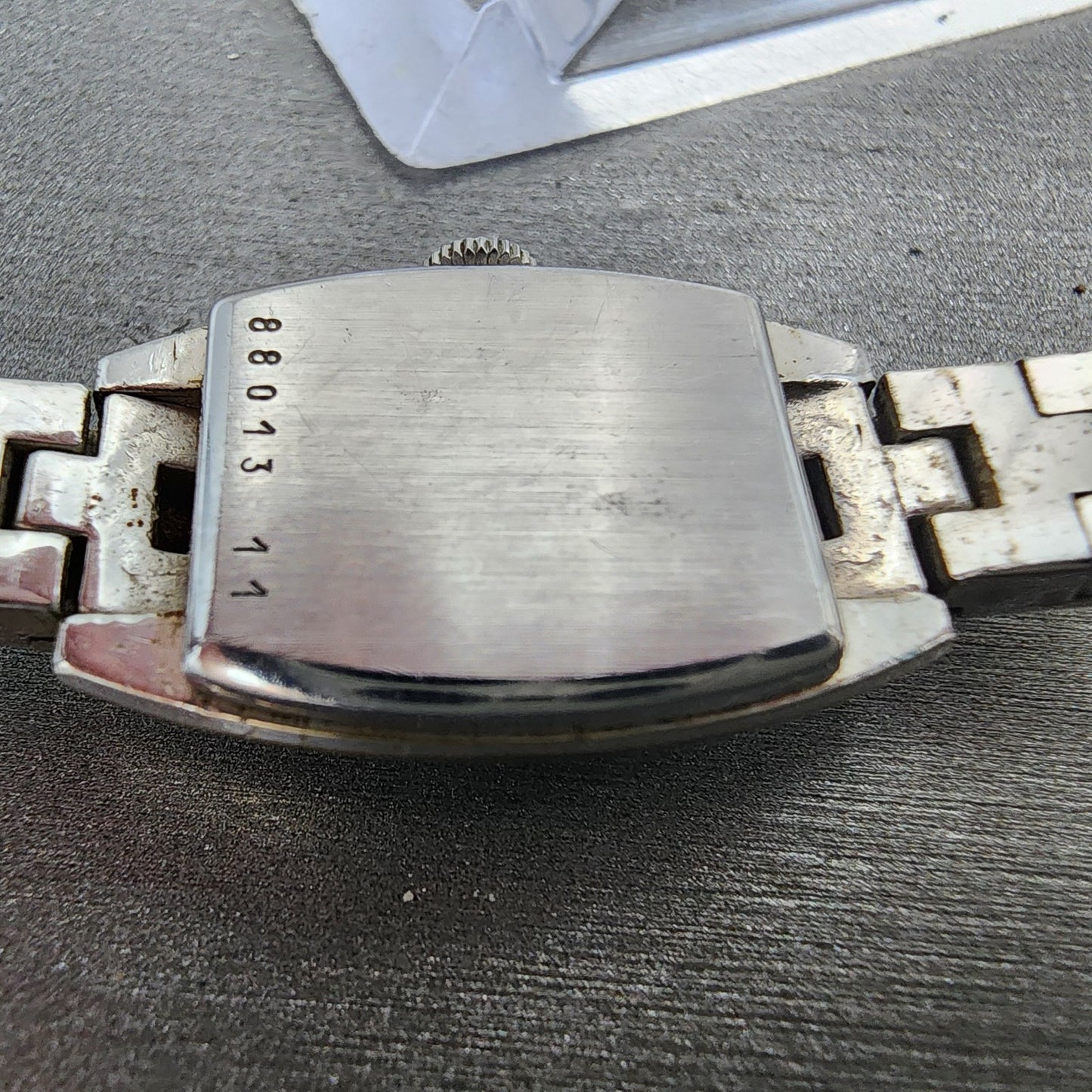 Hamilton Tank Watch Women 16mm White Dial Silver Tone Rectangle Manual Wind Runs9