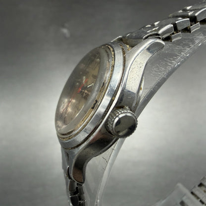 Seiko Watch Women 25mm Champagne Dial Silver Tone Manual Vintage 1104-0259 Runs2