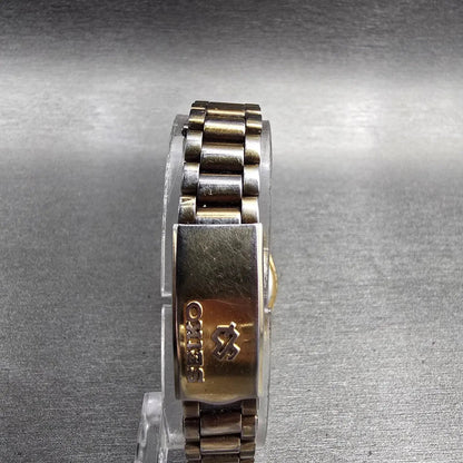 Seiko President Watch Women 24mm Gold Dial Gold Daydate Round 2A23-0039 New Batt7