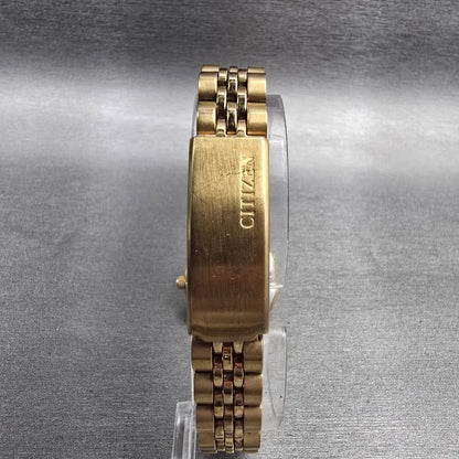 Citizen CQ Watch Women 25mm MOP Dial Gold Daydate 1002-R15101 New Battery JT7