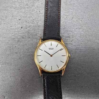 Seiko Watch Men 32mm White Dial Gold Tone Round 8620-0019 PARTS Vintage0