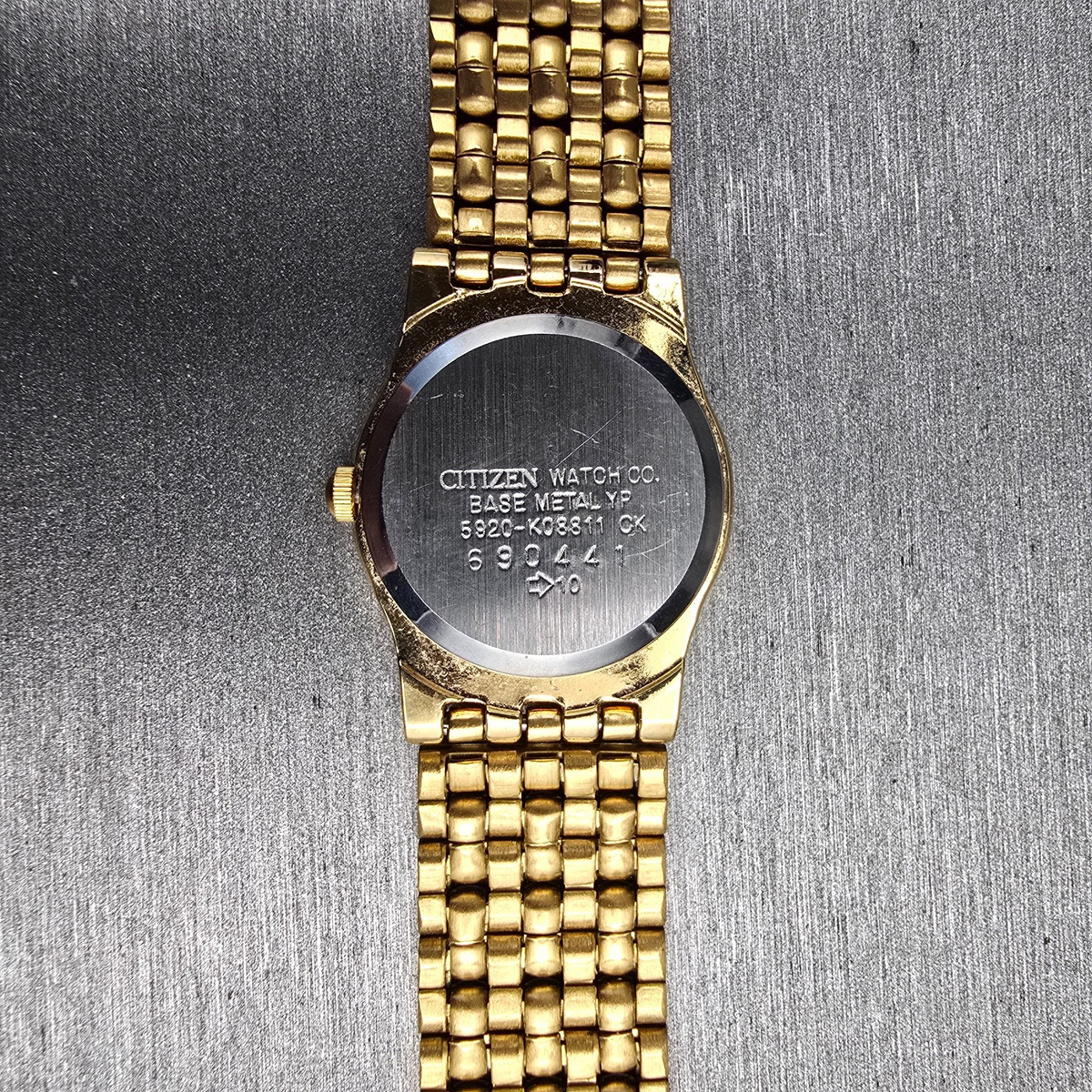 Citizen CQ Watch Women 21mm Black Dial Gold Tone Round 5920-K08811 New Battery10
