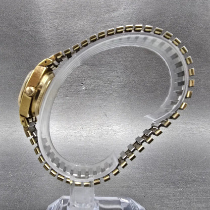 Bulova Accutron Watch Women 23mm Champagne Dial Gold Tone Date N4 PARTS Vintage5