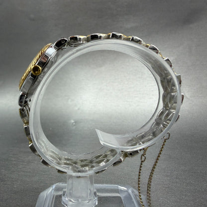 Seiko Watch Women 22mm Silver Dial Two Tone Oval 1421-5410 New Battery Vintage6