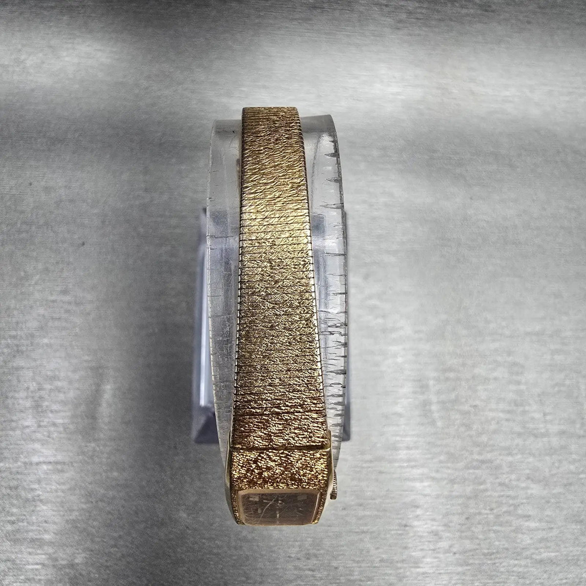 Seiko Watch Women 12mm Brown Dial Gold Tone Rectangle 1320-5990 New Battery4