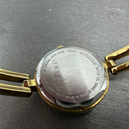 Citizen Watch Women 20mm Black Dial Gold Tone Round 5920-S99183 New BatteryK9