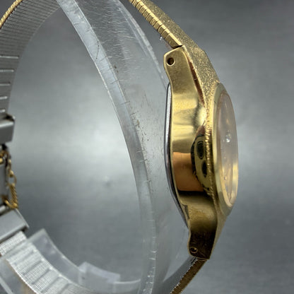 Seiko Watch Women 20mm Champagne Dial Gold Tone Round 8Y21-0020 New Battery GH53