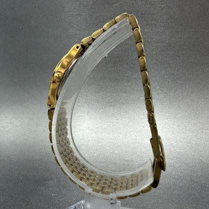 Seiko Watch Women 17mm Champagne Dial Gold Tone Oval V401-5109 New Battery VTG6