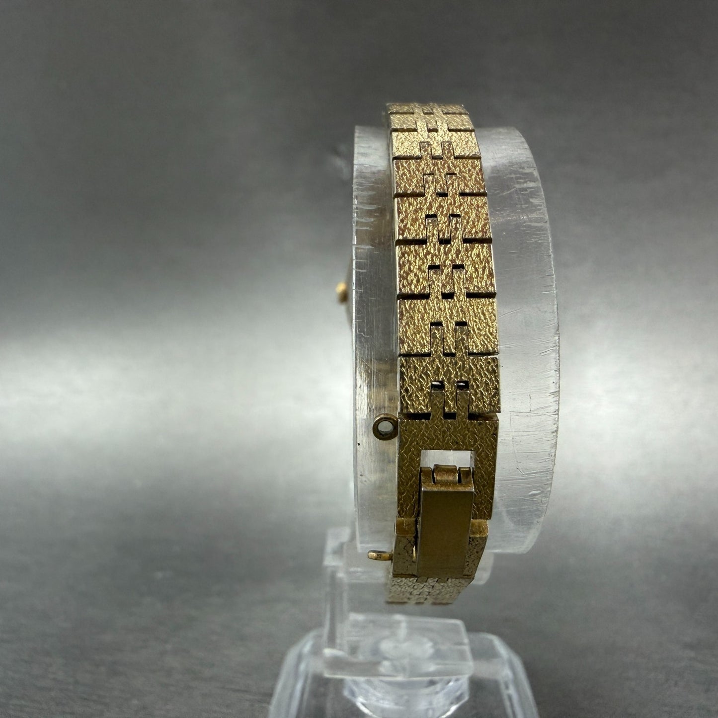 Seiko Watch Women 16mm Brown Dial Gold Tone Octagon 2C21-5470 New Battery HJ77
