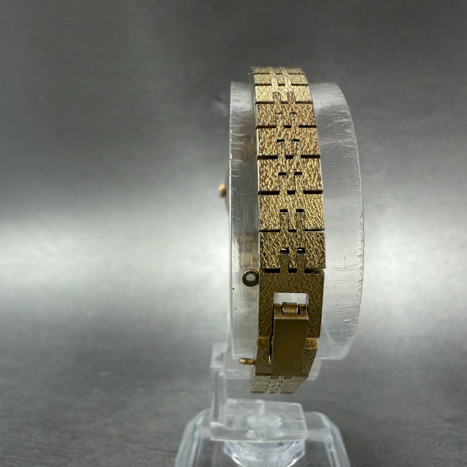 Seiko Watch Women 16mm Brown Dial Gold Tone Octagon 2C21-5470 New Battery HJ77