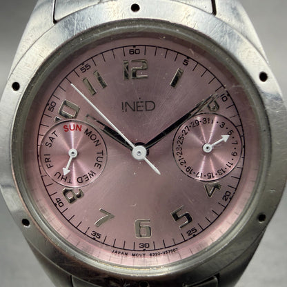 Citizen INED Watch Women 31mm Pink Dial Silver Tone Daydate 6320-H32922 New Batt1