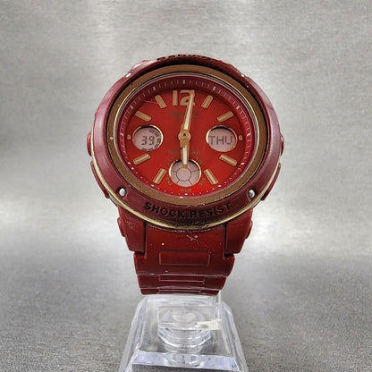 Casio BabyG Watch Women 43mm Analog Digital Red Tone Alarm Chrono New Batt5