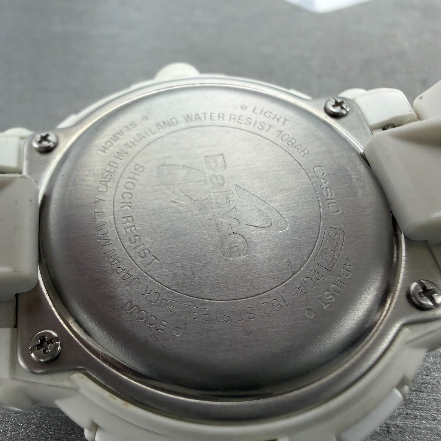 Casio Baby-G Watch Women 43mm Analog Digital White Alarm Chrono BGA-152 New Batt9