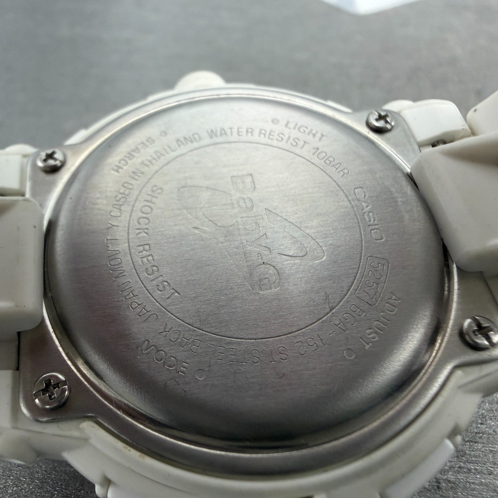 Casio Baby-G Watch Women 43mm Analog Digital White Alarm Chrono BGA-152 New Batt9