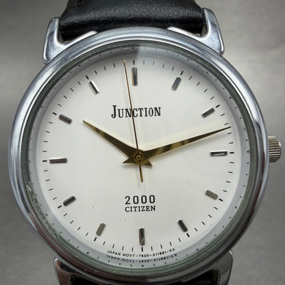 Citizen Junction Watch Unisex 32mm White Dial Silver Tone 7630-A04153 New Batt1