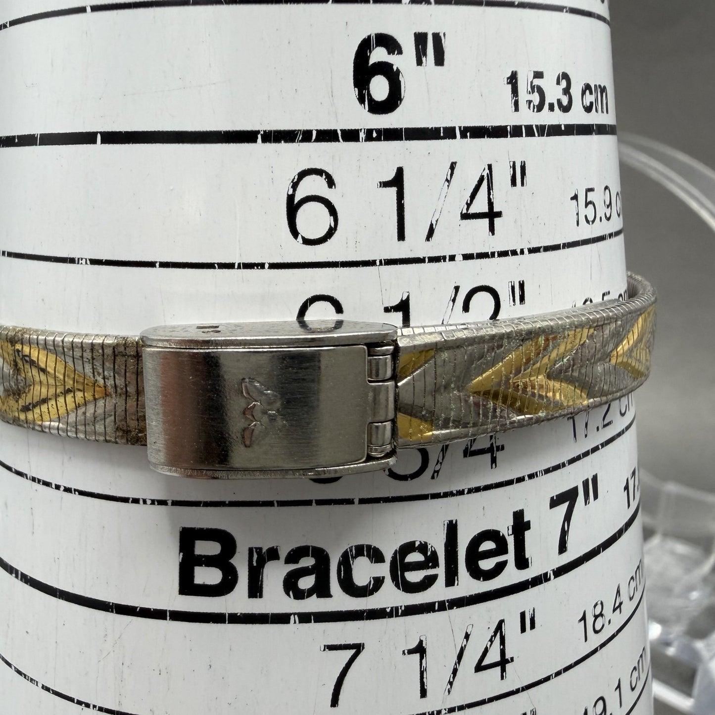 Waltham Watch Women 18mm Silver Dial Two Tone Oval Mesh Band New Battery VTG10