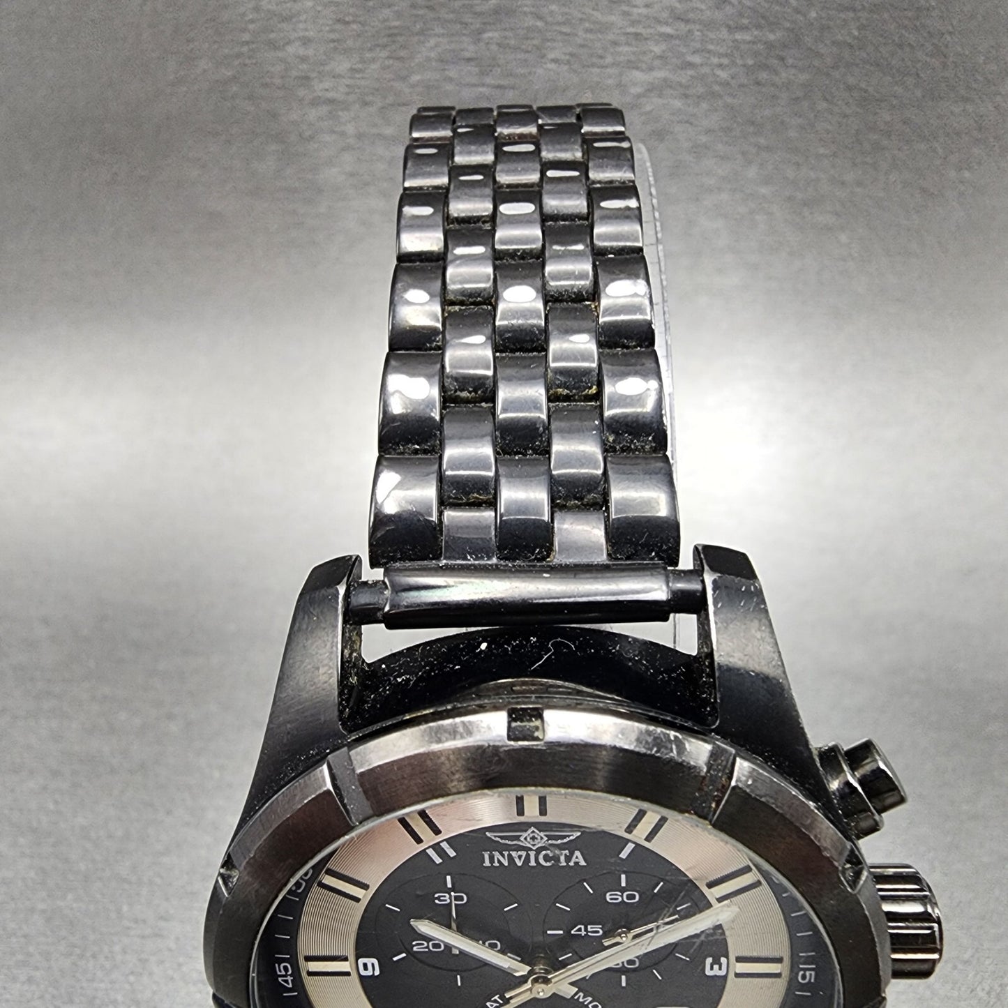 Invicta Specialty Chronograph Watch Men 45mm Black Dial Black 12149 PARTS5