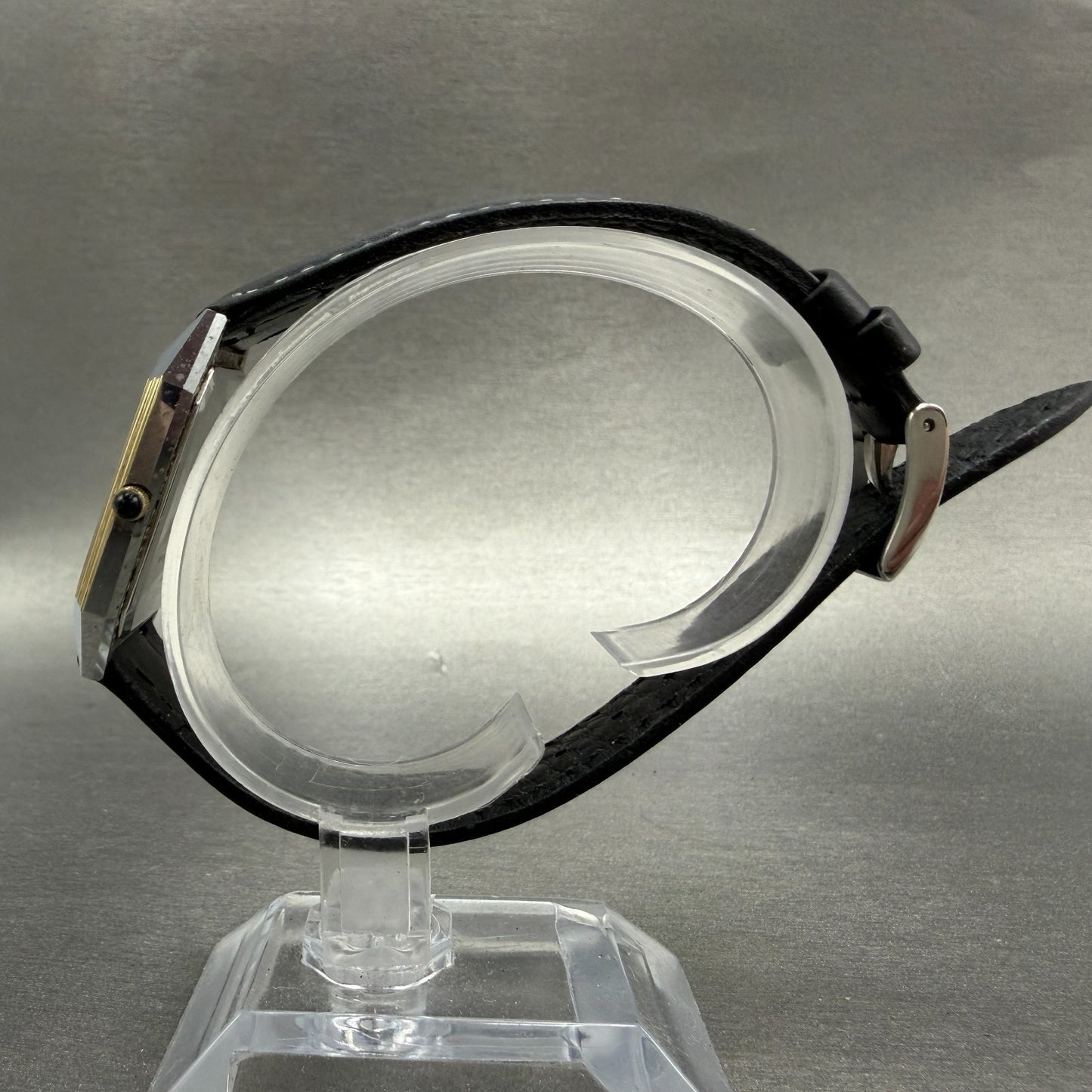 Seiko Dolce Tank Watch Men 28mm Champagne Dial Two Tone 6030-5390 New Battery7