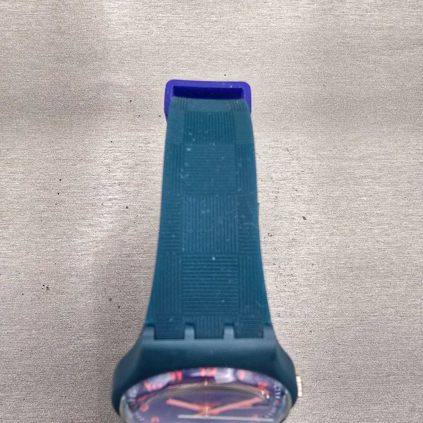 Swatch PATTERN FORMATION Watch Men 34mm Blue Dial Daydate Round SO28N706 New Bat4