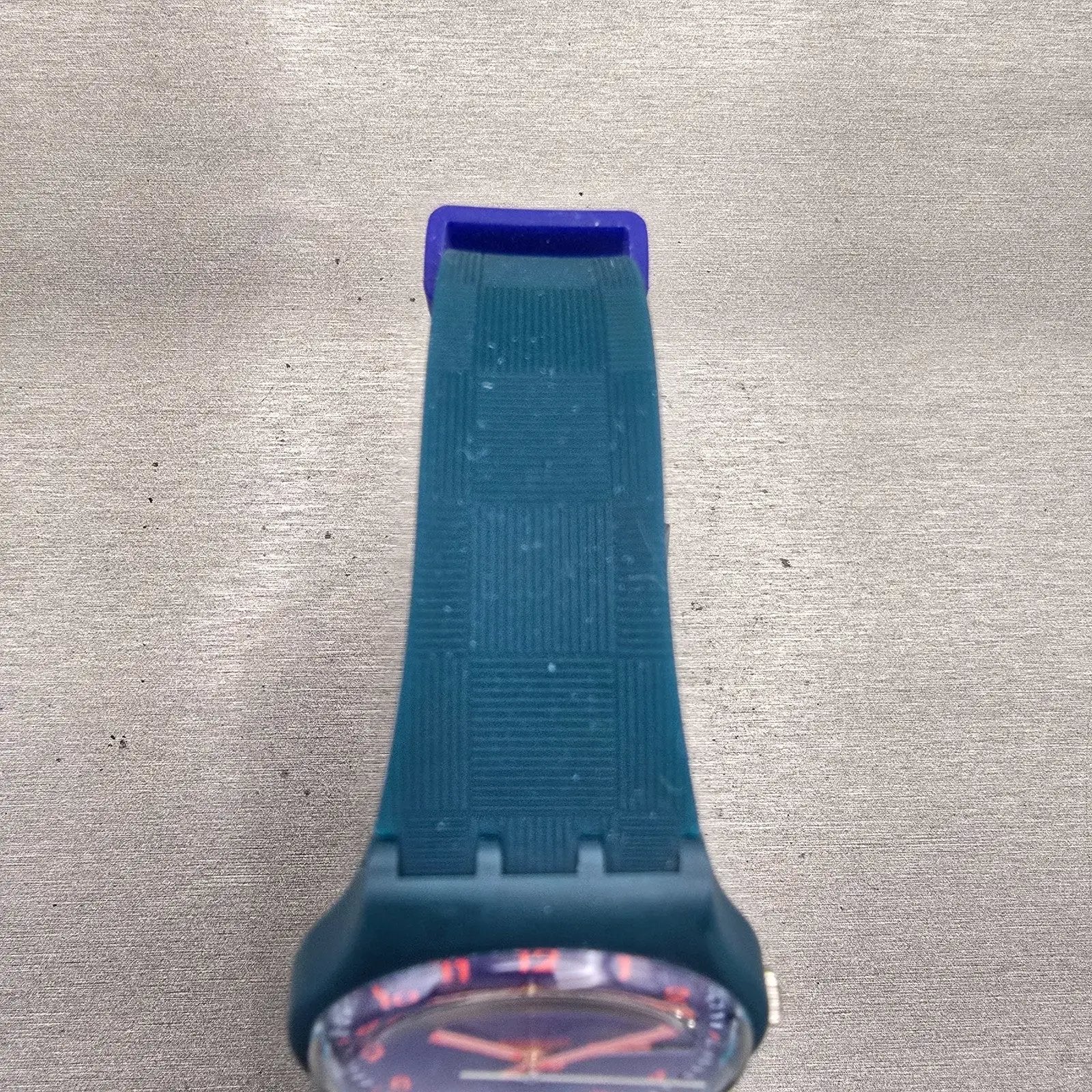 Swatch PATTERN FORMATION Watch Men 34mm Blue Dial Daydate Round SO28N706 New Bat4