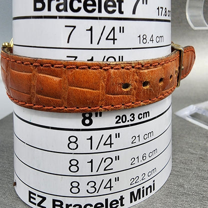 Jaz Paris Watch Women 30mm White Dial Gold Tone Round Leather Band New Battery10