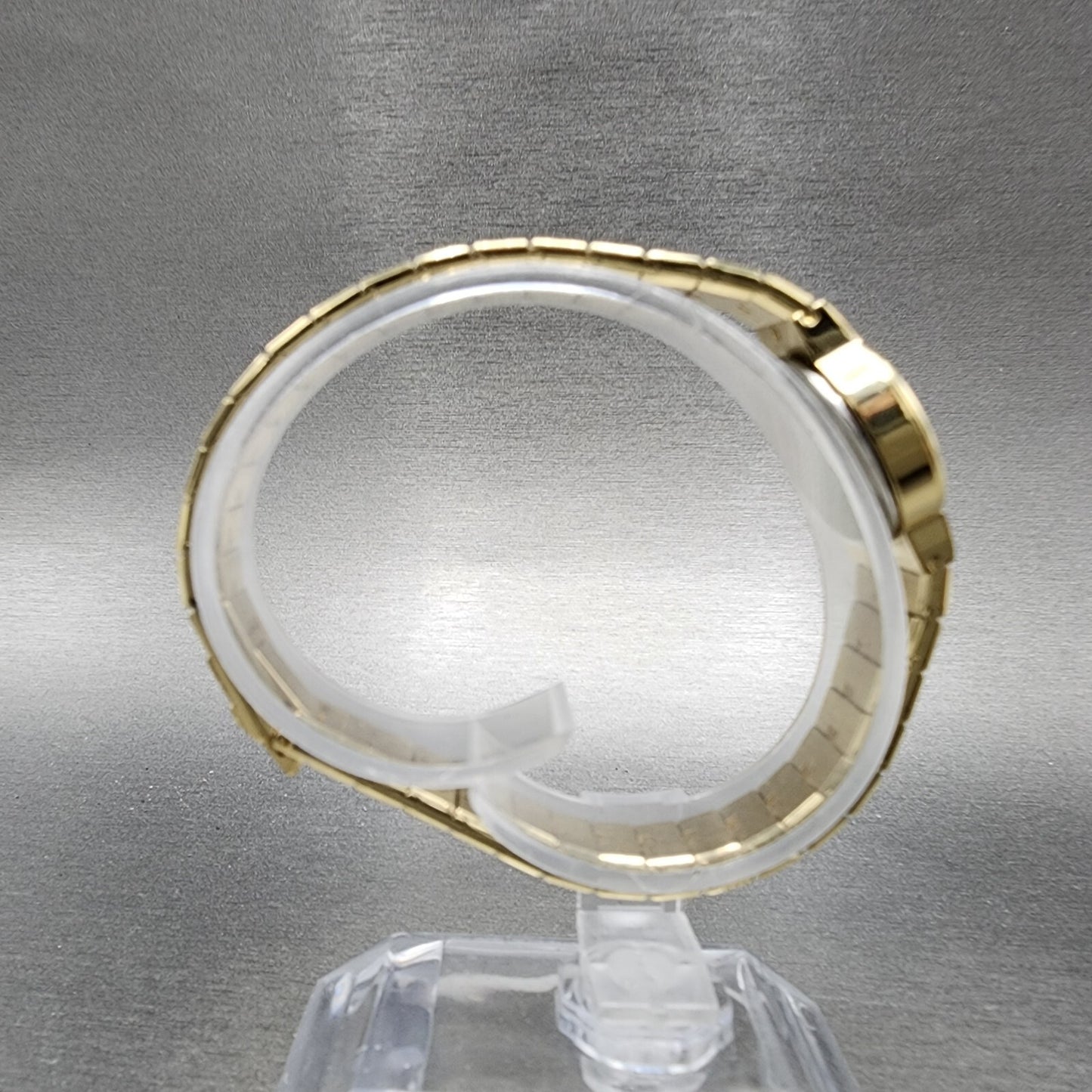 Hamilton Watch Women 19mm Cream Dial Gold Tone Rectangle Oval New Battery8